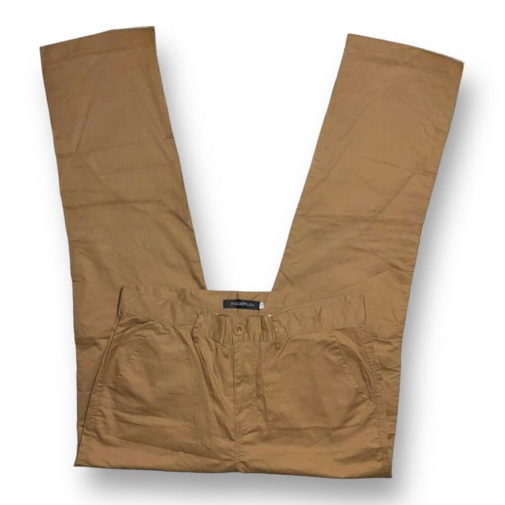 🔥INCERUN Slim Fit Trousers 👖 Rich Brown | Size 32 | Smart-Casual‎ Vibes
